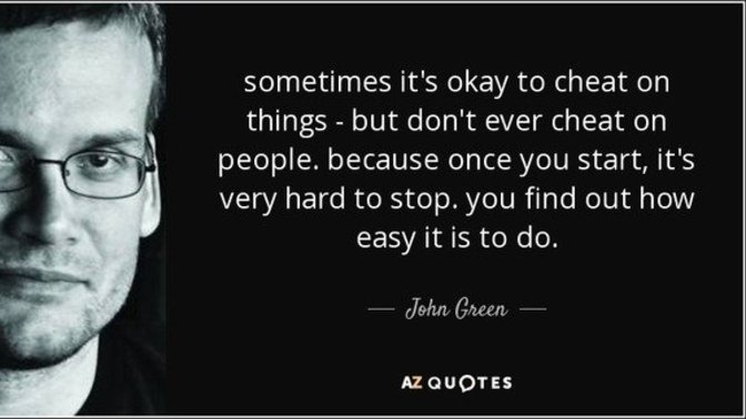 Are you the type to cheat in life (as in, not relationship cheating, but everything else)?