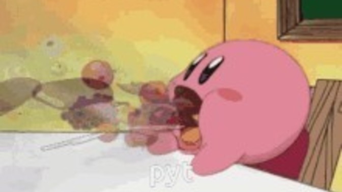 Would you love to have the ability of Kirby where you can literally eat anything and eat as much as you want without getting fat?
