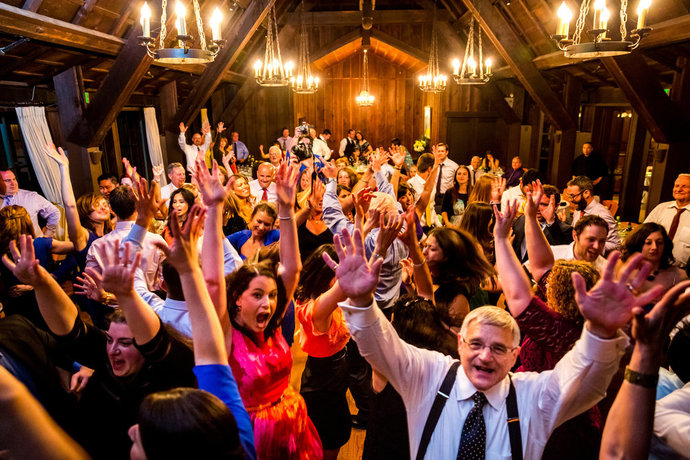 at a wedding reception