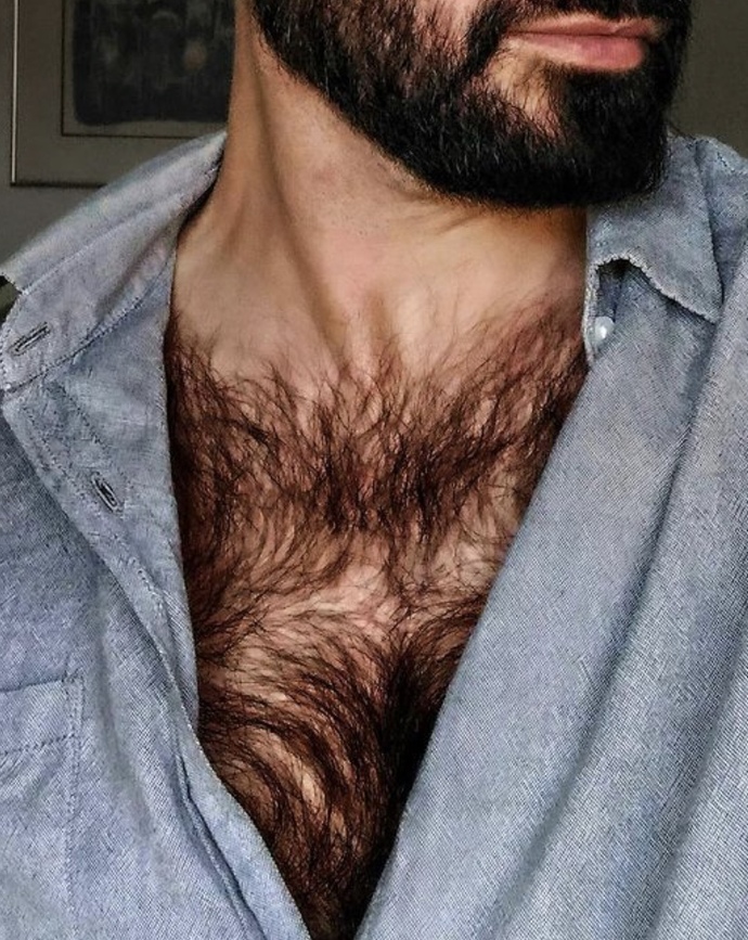 Guys and girls, opinion on chest hair at shirt collar?