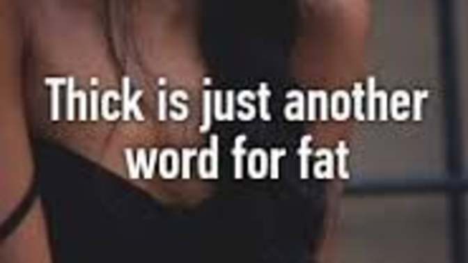 Agree or disagree, thicc is just another word for fat?
