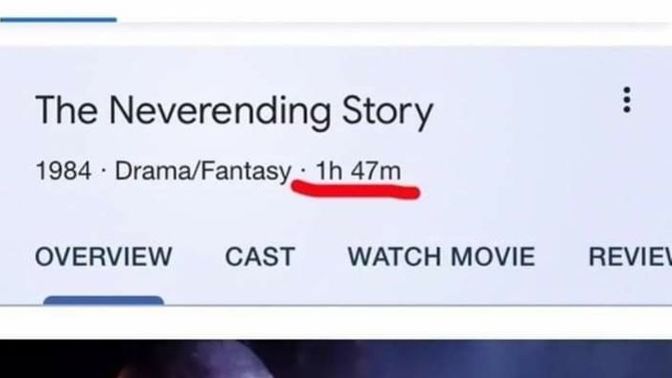 Were you pissed too when you reached the END of the NeverENDING Story?
