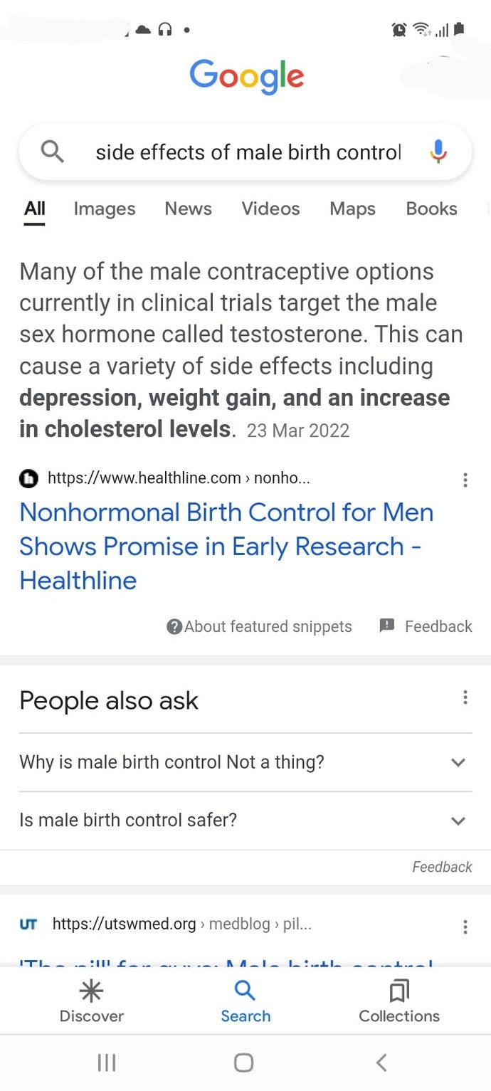 Why is the first idea for the male birth control pill discontinued due to side effects when those are the exact same side effects in the female pill?