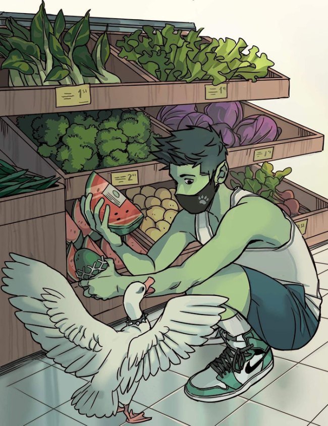 Beast Boy looking extra soy, here.