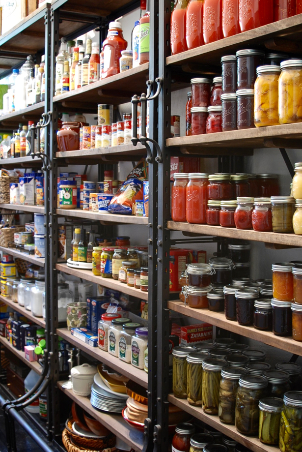 This looks like a very well-stocked pantry, but it is not MY pantry!