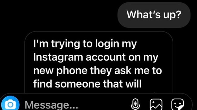 A new scam on Instagram?