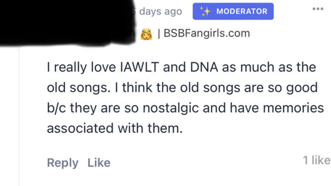 Is this person on an internet fan club giving me a hard time?