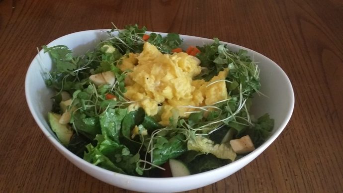 toss salad and scramble eggs!! 🎶