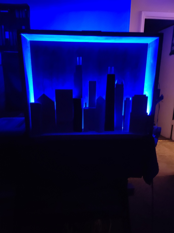 Made from scrap wood. 
