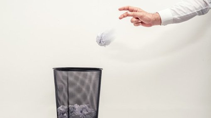 How good are you at throwing PAPER into a TRASH CAN?
