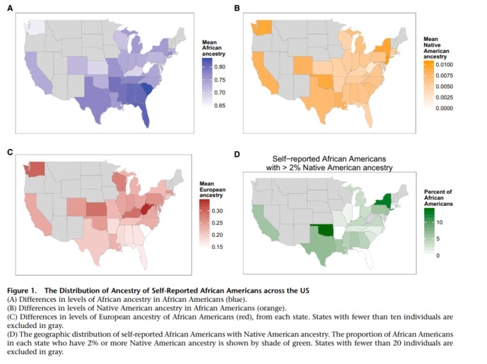 Distribution of African Americans with genetic ascendance [1]