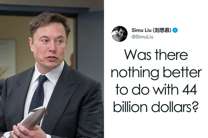 "F*ck You," is my response to that, Simu Liu.
