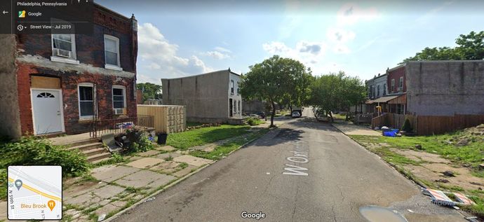 Here's the sh*thole neighborhood in West Philly I grew up in, dirt-ass poor. 56th & Lancaster Avenue.