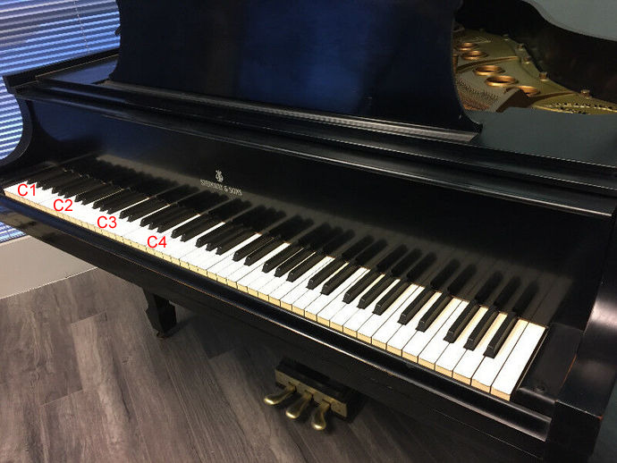 Can you find MIDDLE C on a PIANO?