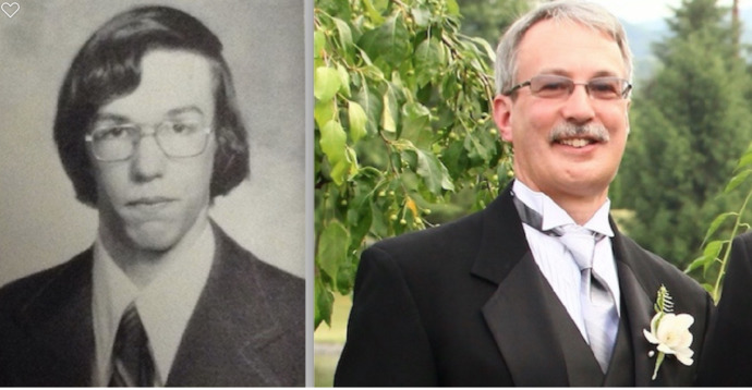 High school graduation picture, and picture at my daughter's wedding