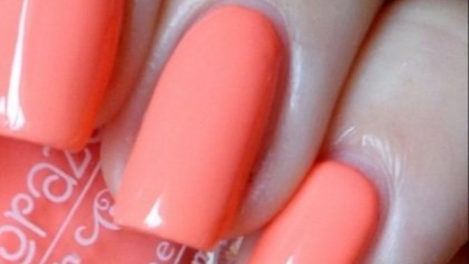 I'm planning to get neon peach nails like in the picture. The question is, do I get them short length or slightly longer length like in the picture?