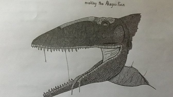 How would you react if you saw a dinosaur make the Ahegao face?
