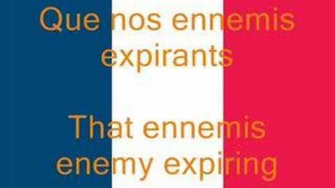 Do you consider the French national anthem violent?