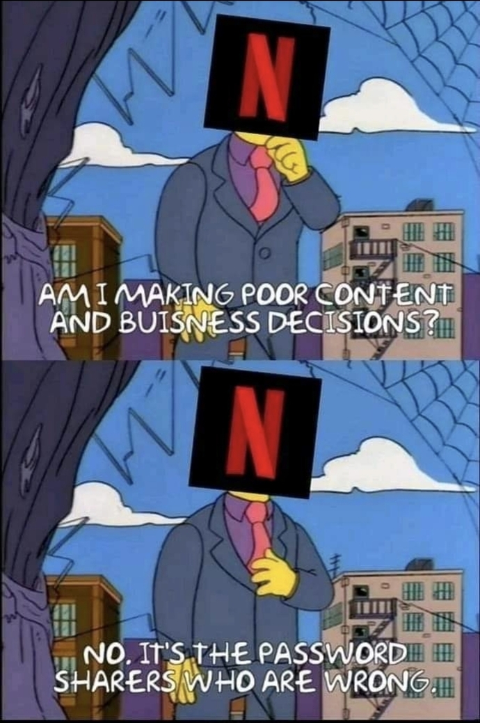 What are your thoughts on Netflixs falling subscriptions and whats going wrong for them?
