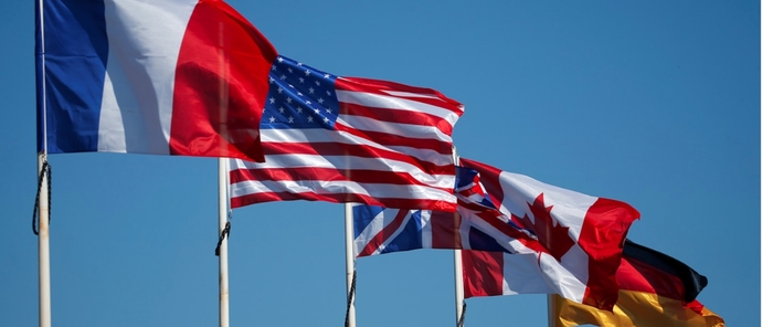 I love the look of flags on a sunny day!