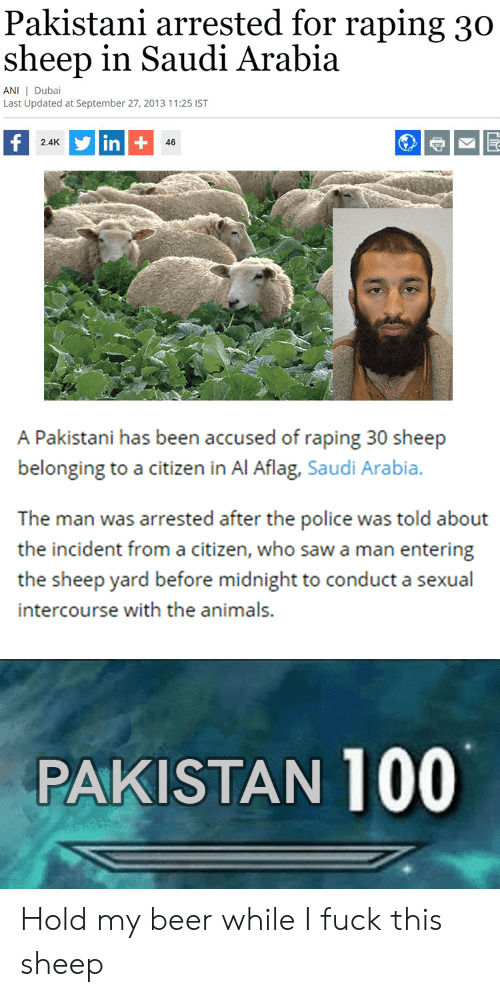 Why would 5 men gang rape a goat?