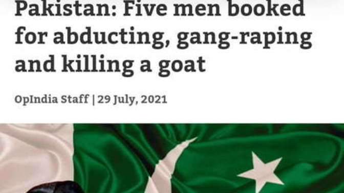 Why would 5 men gang rape a goat?