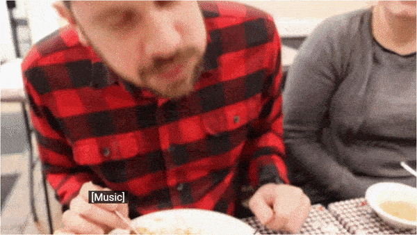 If the food is good, which one is most likely to be your reaction?