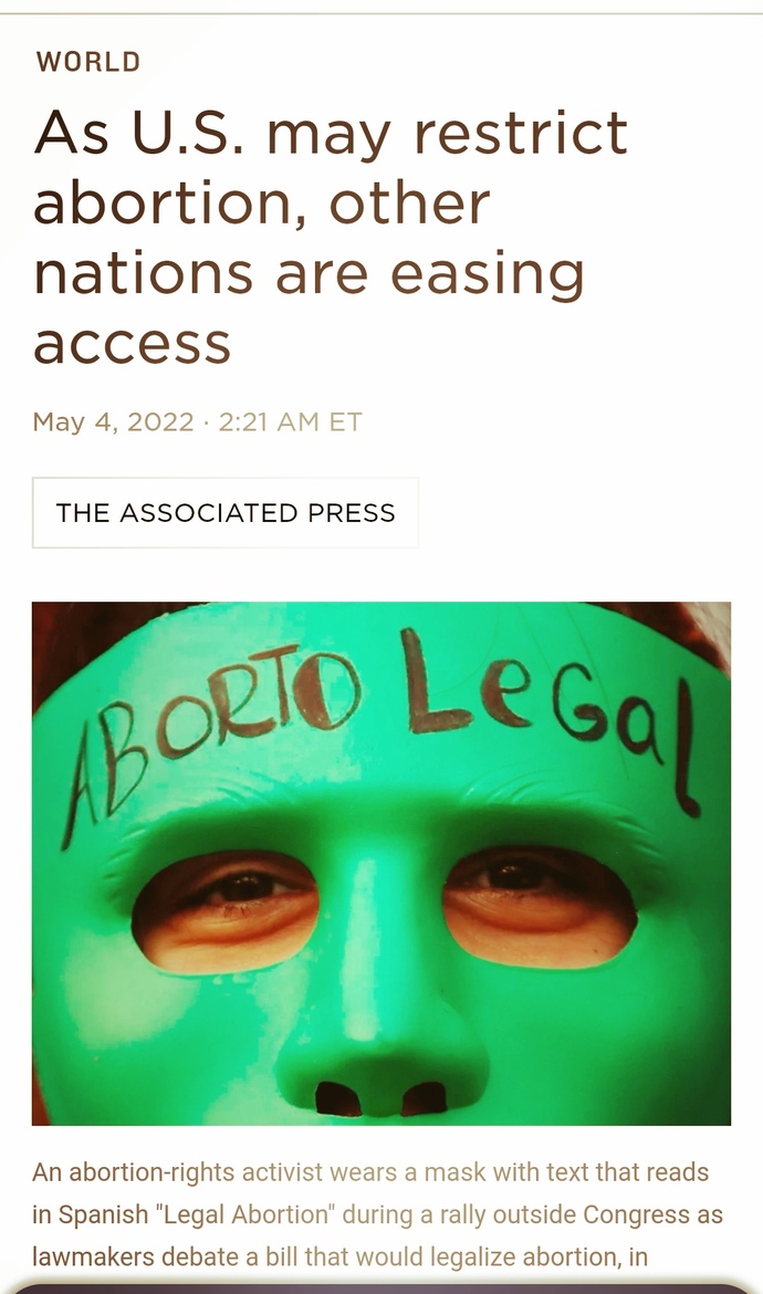 Is it true that in the United States they will revoke the law that legalized abortion?