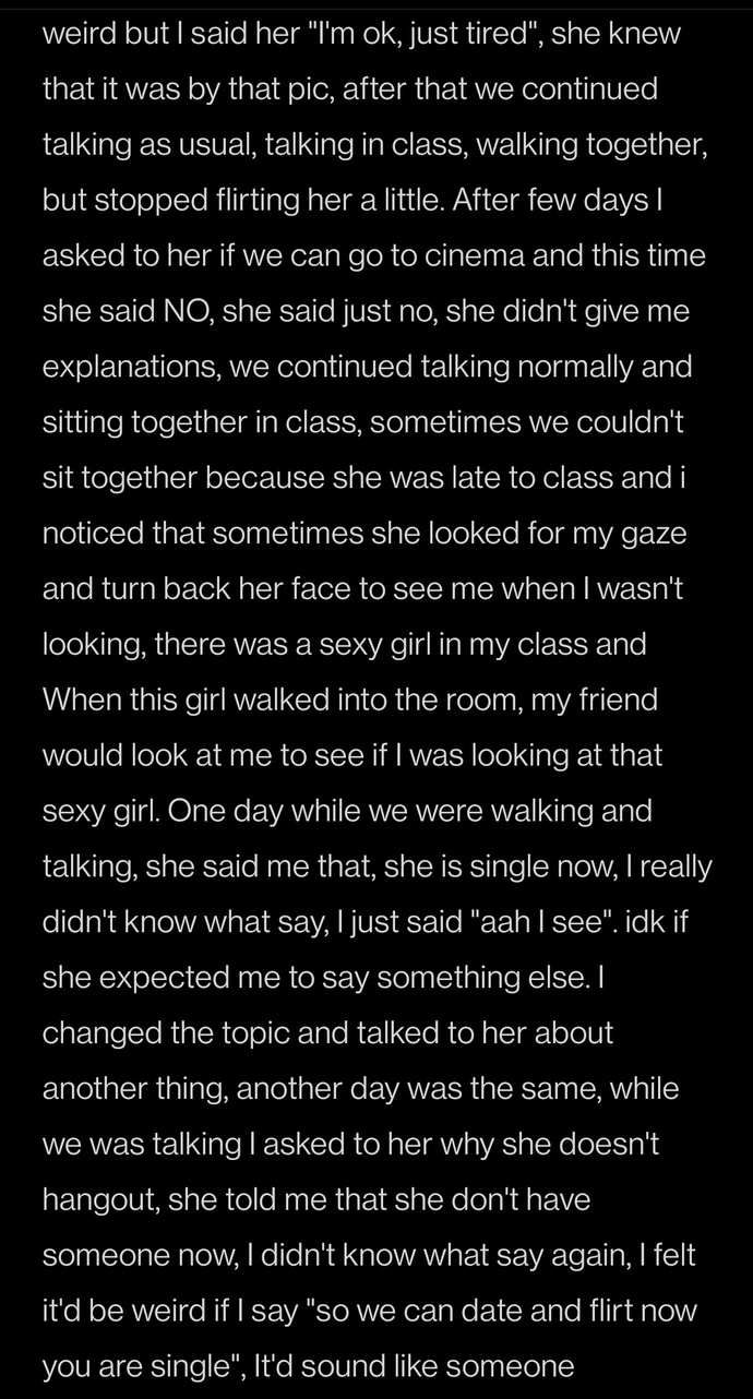 This is my story with a girl, what do you think about this? Sorry this is a long story?