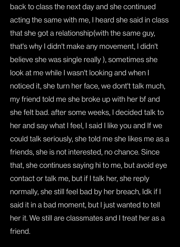 This is my story with a girl, what do you think about this? Sorry this is a long story?