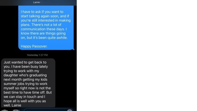 What do you do if you've given someone an out if they're not interested in meeting or talking more, but they did not take it?