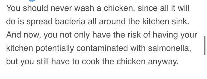 Do you wash your chicken?