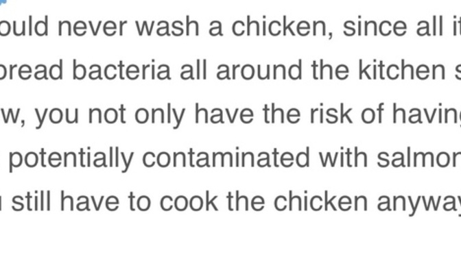 Do you wash your chicken?