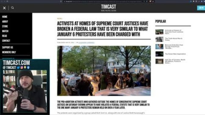 Why is it ok for leftist abortion activists to violate a federal statute that is very similar to the one Jan 6 protesters remain held on?