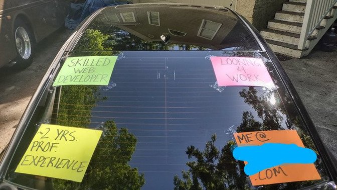 Placing signs on my car a good way to find work?