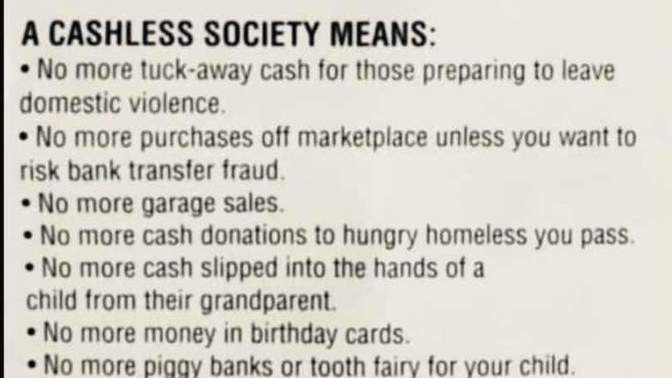 Do you want a cashless society?