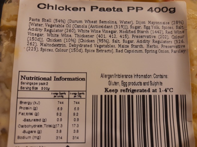Is 3 grams. of sugar ok to have for this grocery store bought lunch?