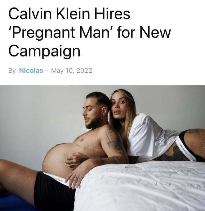 What do you think about Calvin Klein using a pregnant trans man in one of their ads?