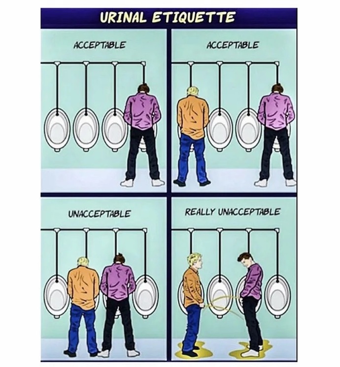 Do guys get embarrassed using the urinals?