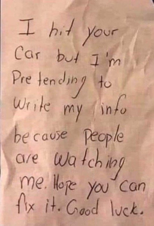 Would you leave a note?