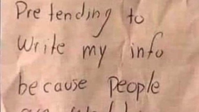 Would you leave a note?