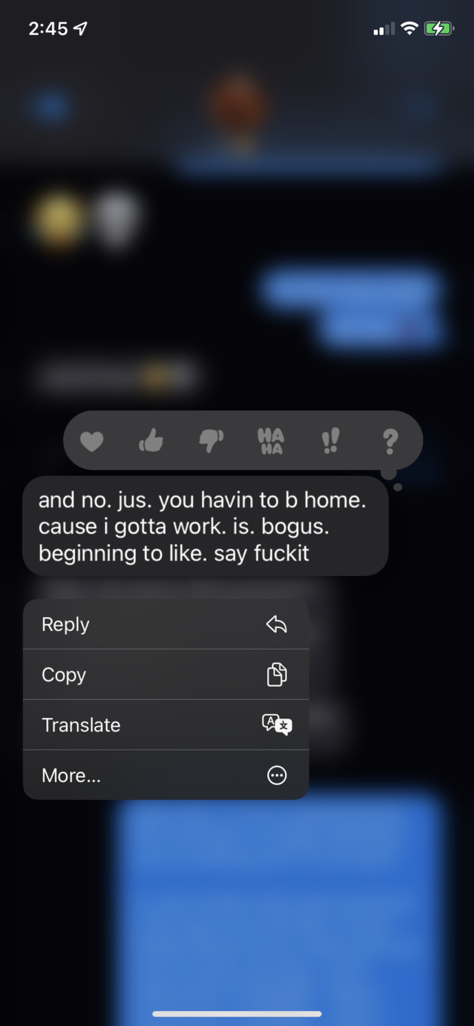 What are your thoughts on these text messages?