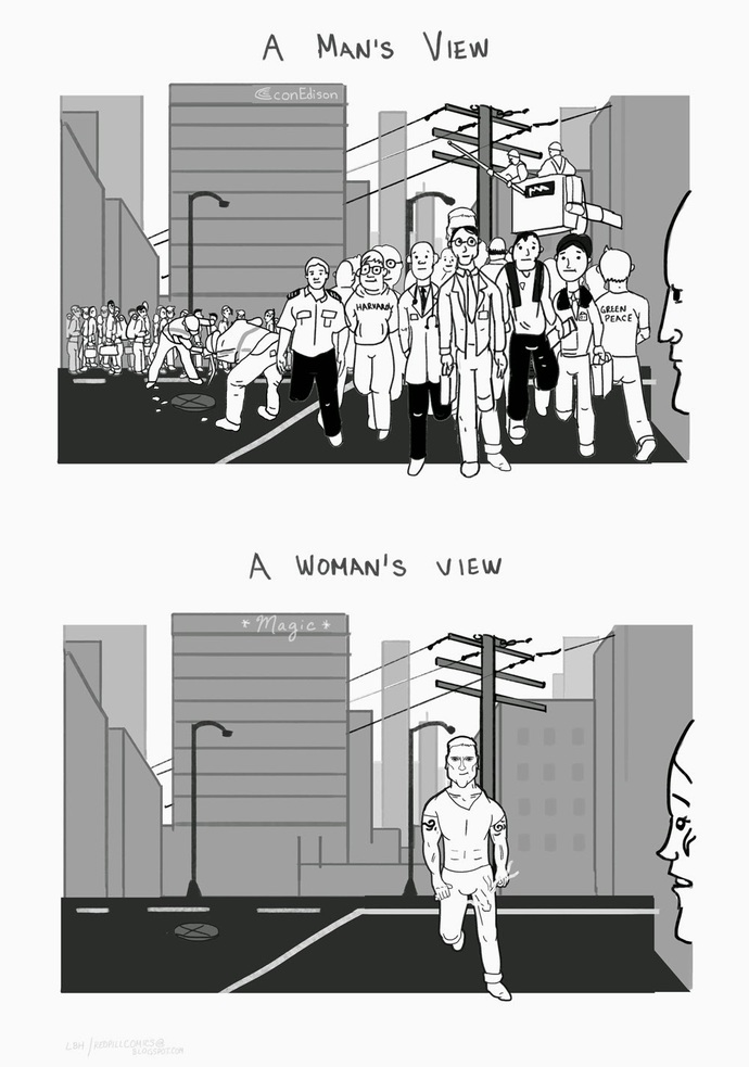 Do you think women think men are privileged because they see the world through the eyes of top 20% of males?