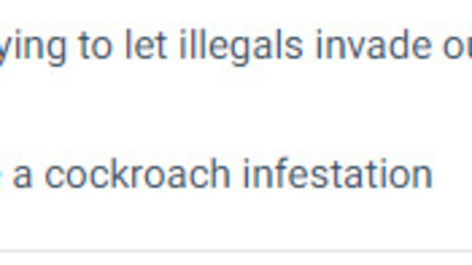 Is it okay to refer to humans as cockroaches?