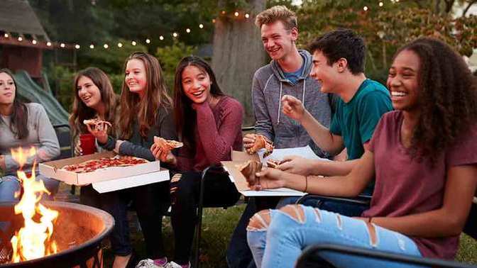 Where do teens make friends outside of school?