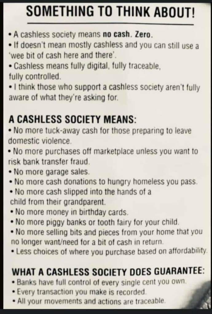 Would you be open to a cashless society?