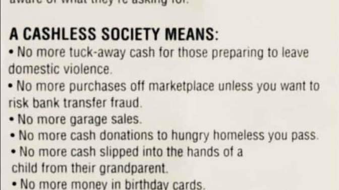 Would you be open to a cashless society?