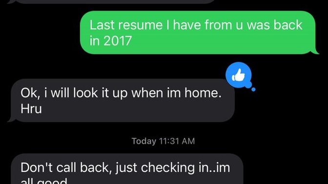 Does it look like my dad is throwing shade at me?