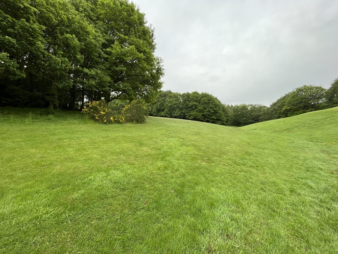 Outside garden woods.