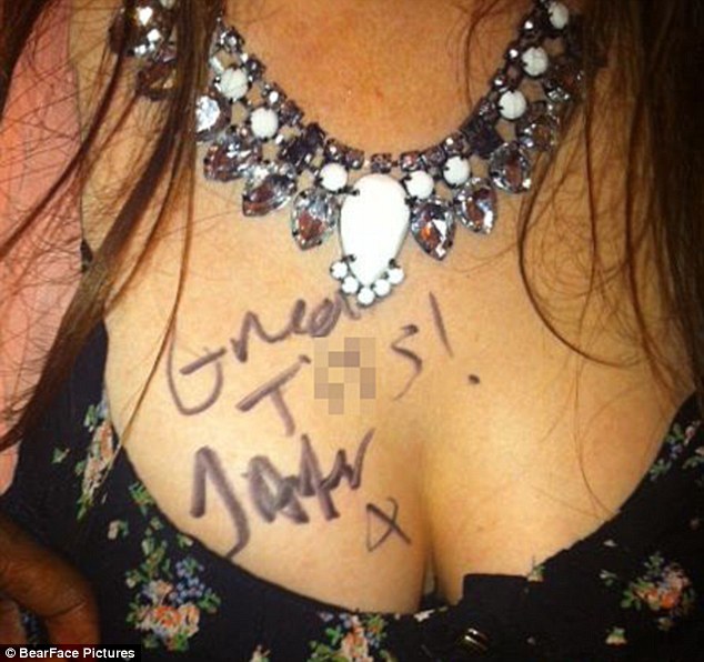 Girls, would you ever let a celebrity autograph your breasts?